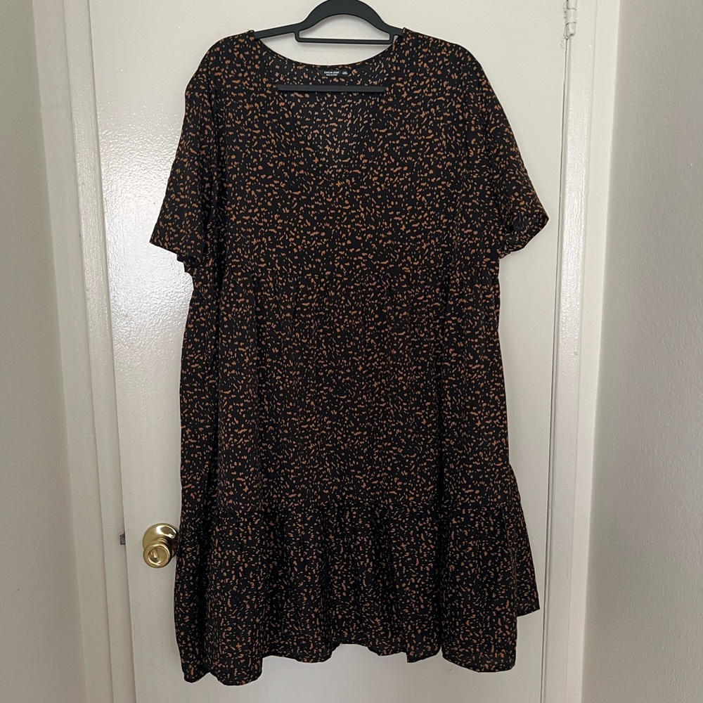 Shein Orange Speckled Babydoll Tiered Dress (4x)